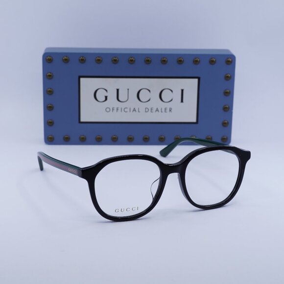 Final Price! Gucci GG0932OA 001 Black/Green Eyeglasses 53mm - Picture 1 of 11